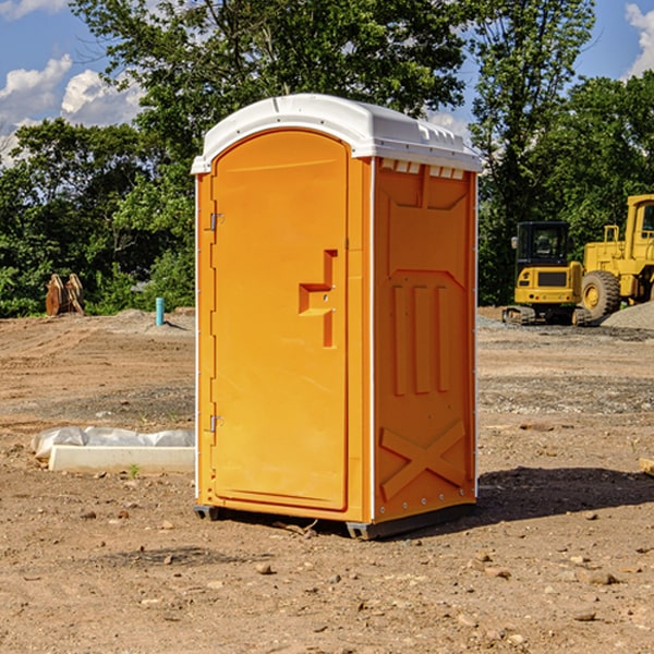 what is the maximum capacity for a single portable restroom in Cadillac